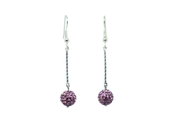 Boucles d'oreilles pendantes strass - DISCO – Image 10