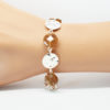 Bracelet pastille martelé et quartz - Coffee quartz – Image 2