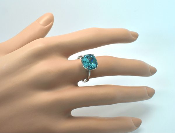 Bague carrée cristal Swarovski- Dorian – Image 14
