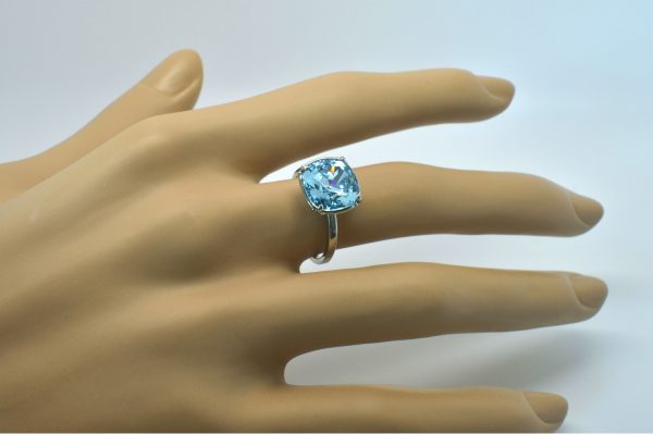 Bague carrée cristal Swarovski- Dorian – Image 4