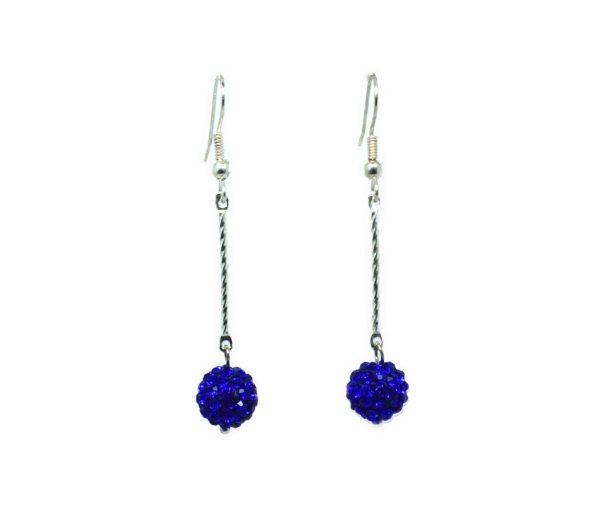 Boucles d'oreilles pendantes strass - DISCO – Image 8
