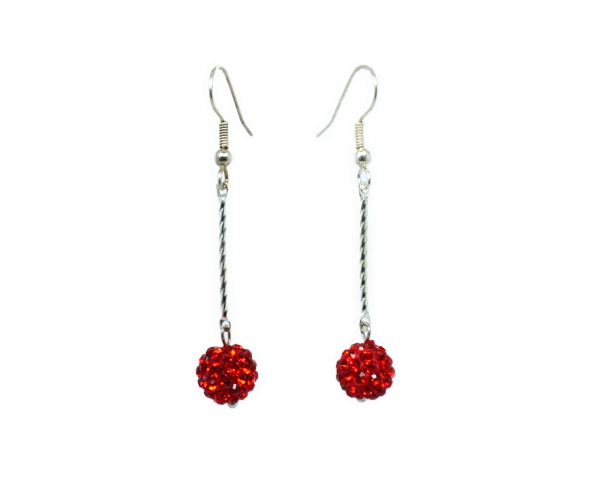 Boucles d'oreilles pendantes strass - DISCO – Image 4