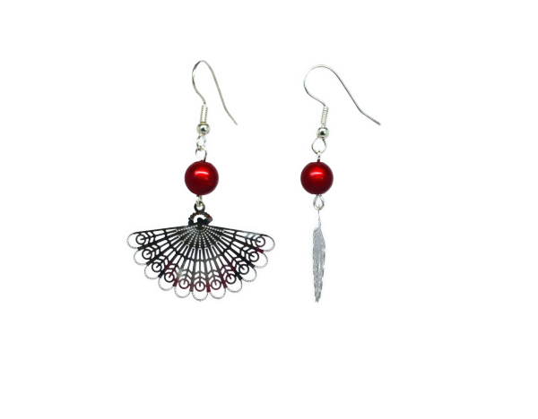 Boucles d'oreilles éventail acier - Tango – Image 2