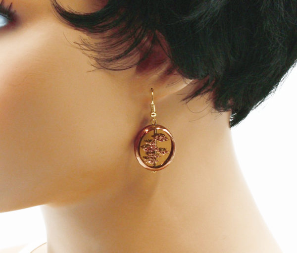 Boucles d'oreilles verre ovale - Asian Tree – Image 3