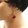 Boucles d'oreilles éventail ambre - Caramel – Image 3