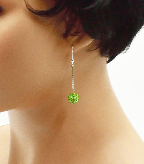Boucles d'oreilles pendantes strass - DISCO – Image 7