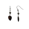 Boucles d'oreilles feuille nacre - Dark mop leaves – Image 2
