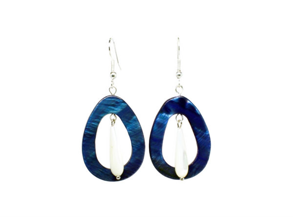 Boucles d'oreilles goutte nacre