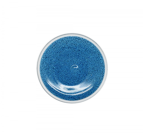 Bague argentée globe verre soufflé plat- Palett Atome – Image 2