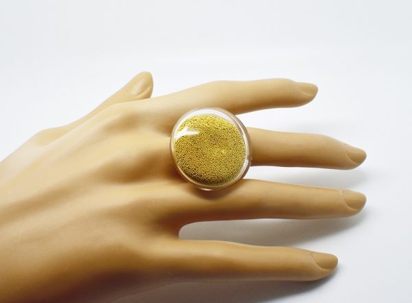 Bague réglable globe verre soufflé - Palett atome – Image 4