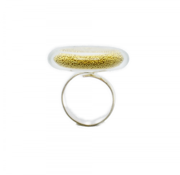 Bague réglable globe verre soufflé - Palett atome – Image 3