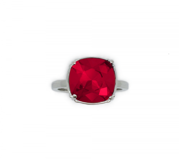 Bague solitaire carrée cristal Swarovski - Dorian – Image 2