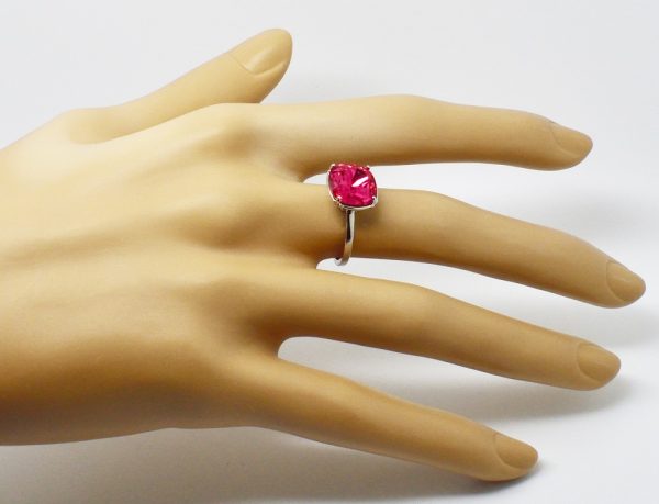 Bague solitaire carrée cristal Swarovski - Dorian – Image 8