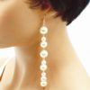 Boucles d'oreilles longues perles nacrées - New-wedding – Image 3