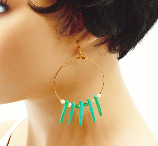 Boucles d'oreilles créoles exotiques - Coco Ring – Image 5