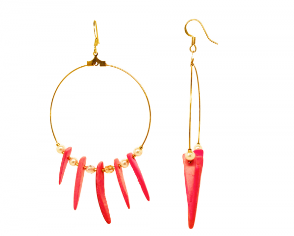 Boucles d'oreilles créoles exotiques - Coco Ring – Image 2