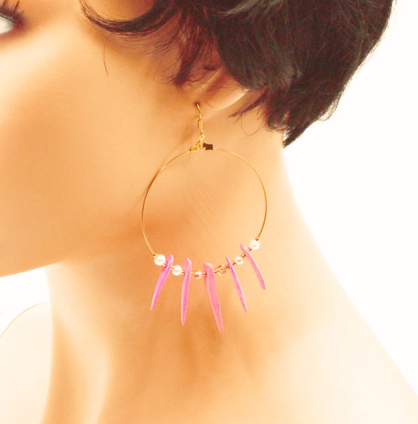 Boucles d'oreilles créoles exotiques - Coco Ring – Image 3