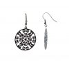 Boucles d'oreilles filigrane noire - Rosace – Image 2