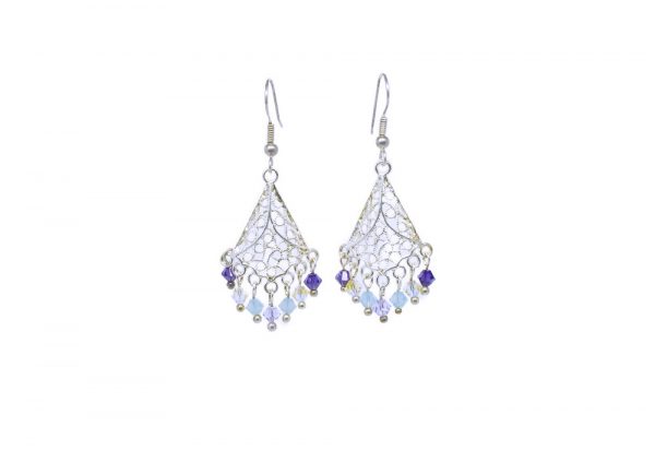 Boucles d'oreilles filigrane Swarovski