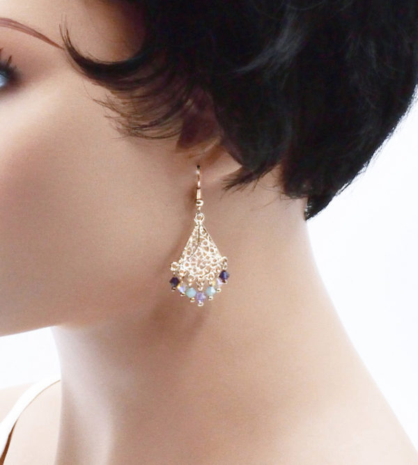 Boucles d'oreilles filigrane Swarovski - Romance – Image 3
