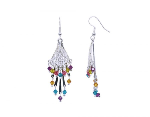 Boucles d'oreilles filigrane multicolore- Carnaval – Image 2