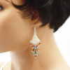 Boucles d'oreilles filigrane multicolore- Carnaval – Image 3