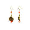 Boucles d'oreilles feuille bronze  Swarovski - Automne – Image 2