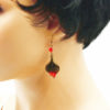 Boucles d'oreilles feuille bronze  Swarovski - Automne – Image 3