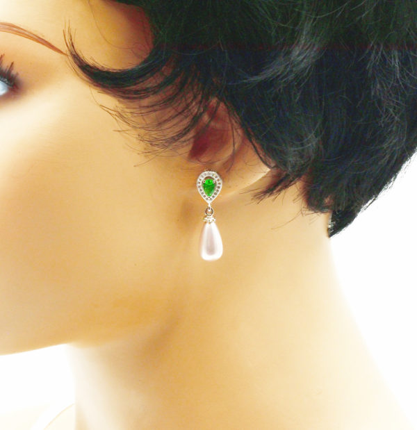 Boucles d'oreilles poire péridot - Luxury – Image 3