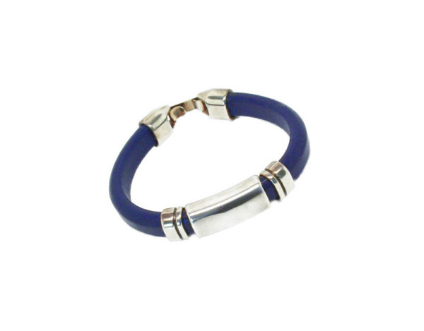 Bracelet homme cuir bleu marine - Nôm – Image 2