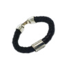 Bracelet homme cuir noir tressé - Noblesse – Image 2
