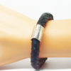 Bracelet homme cuir noir tressé - Noblesse – Image 3
