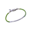 Bracelet cuir vert perle tube - Mon secret – Image 2