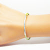 Bracelet cuir vert perle tube - Mon secret – Image 3