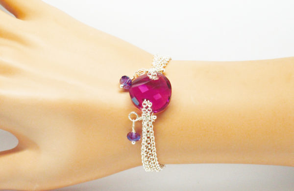 Bracelet multi-chaine perle cristal - Attraction – Image 2