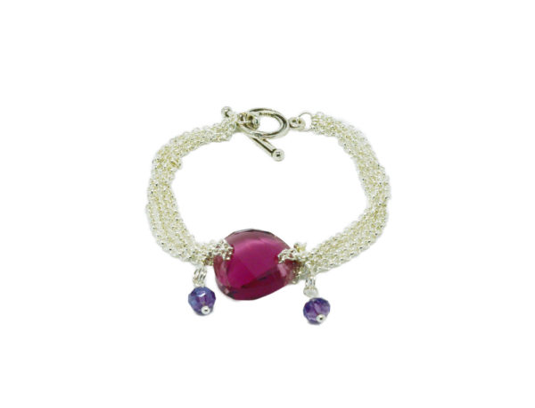 Bracelet multi-chaine perle cristal