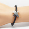 Bracelet cuir femme étoile argenté - Star – Image 3