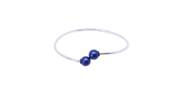 Bracelet jonc ouvert perle nacre - Angéline – Image 4