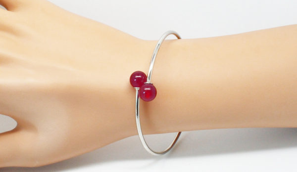 Bracelet jonc pierre semi-précieuse - Angéline – Image 3