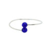 Bracelet jonc argenté perle - Angéline disco – Image 8