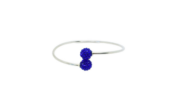 Bracelet jonc argenté perle - Angéline disco – Image 8