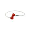 Bracelet jonc argenté perle - Angéline disco – Image 6