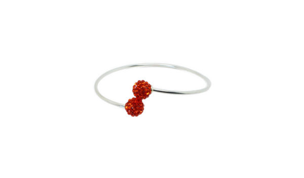 Bracelet jonc argenté perle - Angéline disco – Image 6