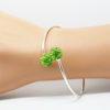 Bracelet jonc argenté perle - Angéline disco – Image 11