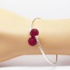 Bracelet jonc argenté perle - Angéline disco – Image 15