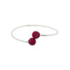 Bracelet jonc argenté perle - Angéline disco – Image 14