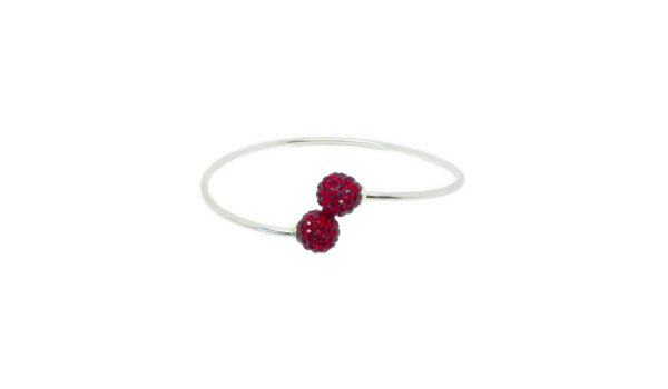 Bracelet jonc argenté perle - Angéline disco – Image 14