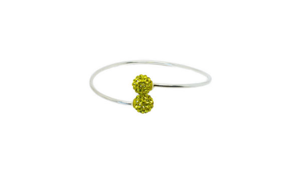 Bracelet jonc argenté perle - Angéline disco – Image 16