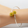 Bracelet jonc argenté perle - Angéline disco – Image 17