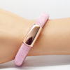 Bracelet cuir daim doré rose  - Romance – Image 3